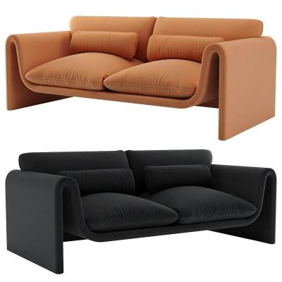 现代布艺双人沙发-(4)